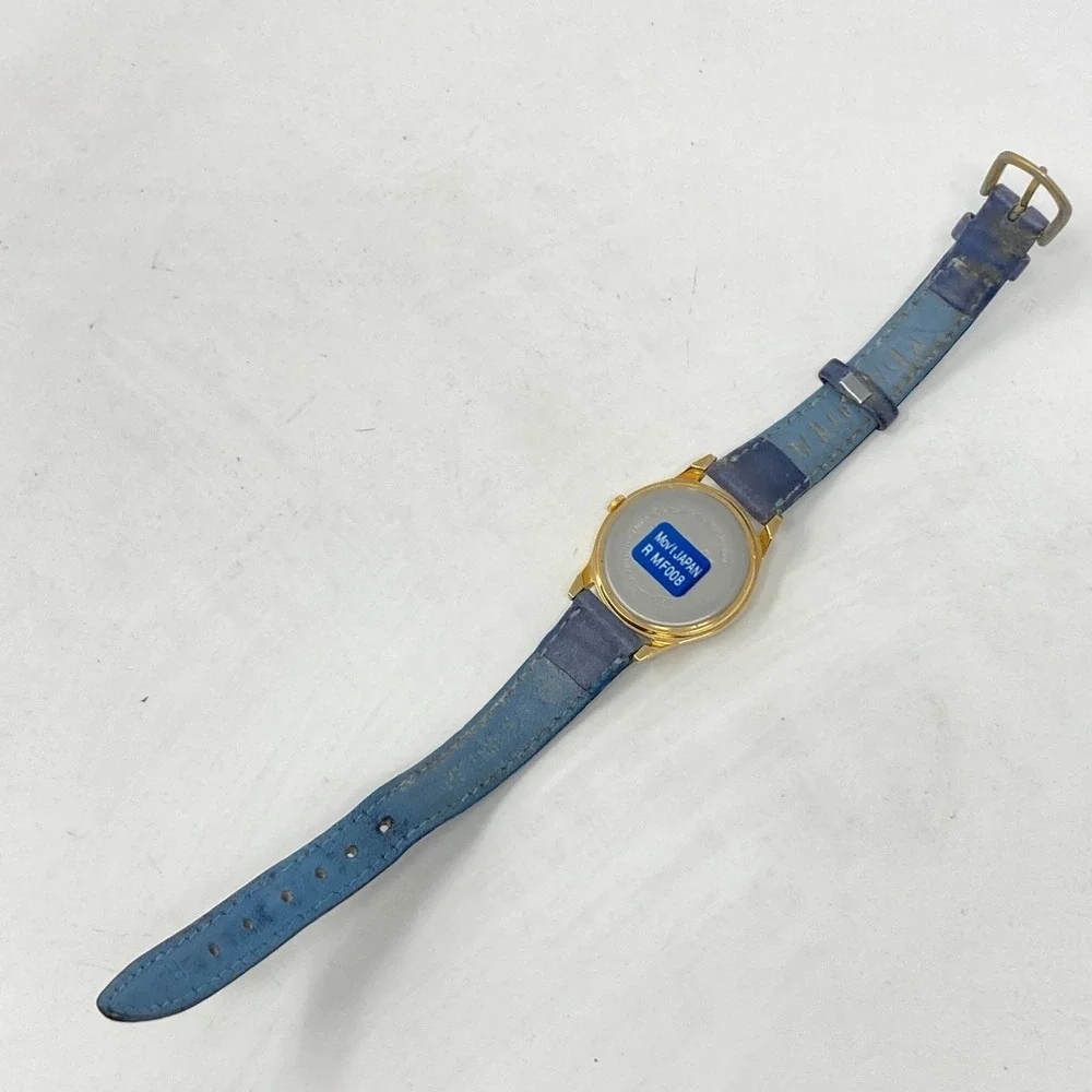 Vtg Lorus Womens Watch 26mm Mickey Mouse Gold Tone V515-6080 Leather New Battery - Picture 13 of 15